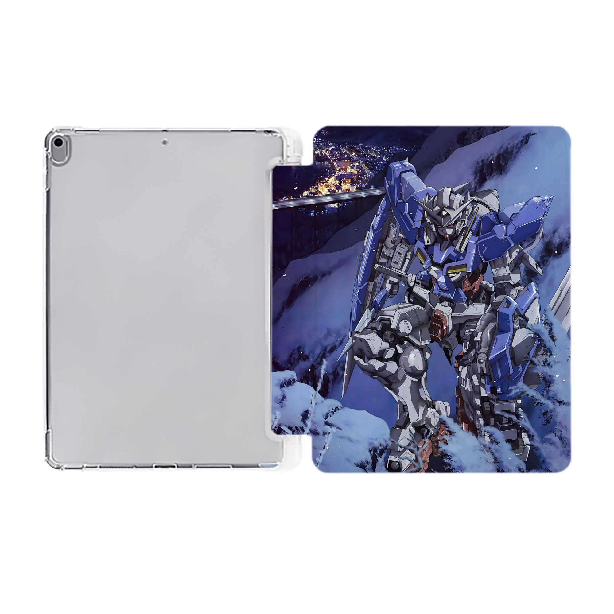 （画像用） 機動戦士ガンダム Mobile Suit Gundam IPad ケース ペン収納付き 三つ折りスタンド PUレザー×シリコン 対応機種9.5/10.5/10.9インチ